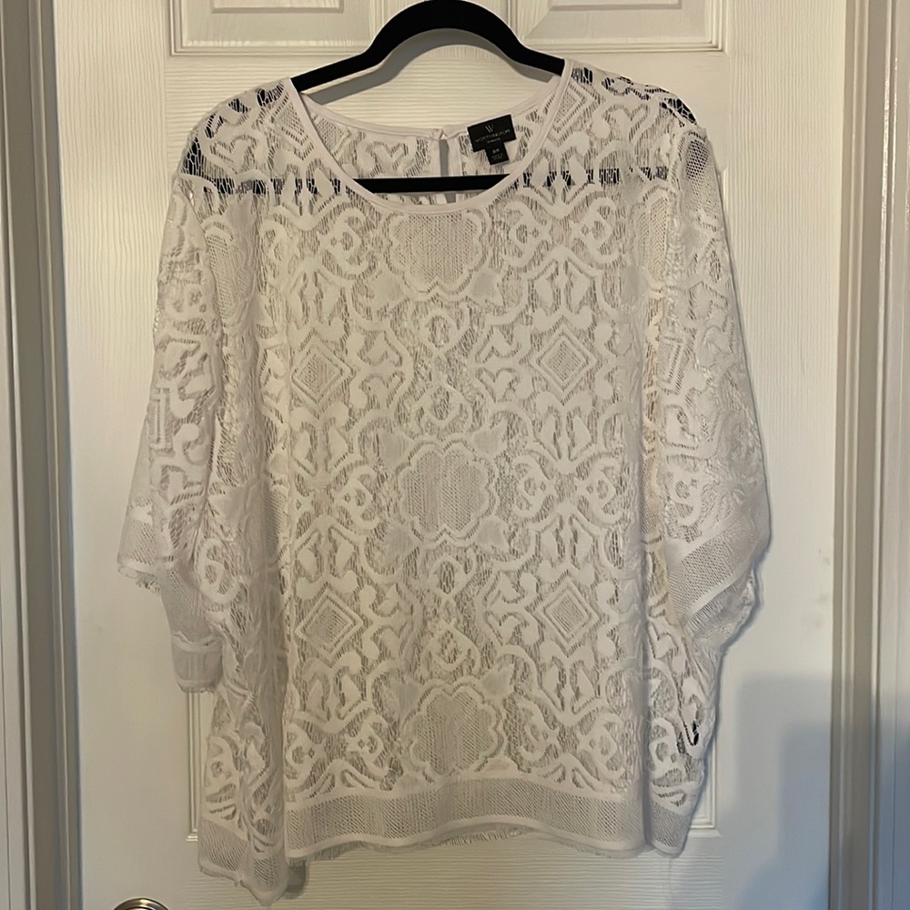 Women’s 3X White Worthington Blouse